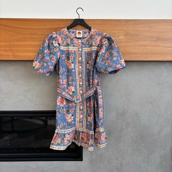 blue superbloom tapestry organic cotton mini dress NWT FARM Rio Blue Superbloom Tapestry Organic Cotton Mini Dress, Size L is  available for purchase on au PAY Market - Imported Goods Online Store  Co.Ltd. | au PAY Market